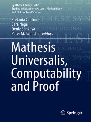 cover image of Mathesis Universalis, Computability and Proof